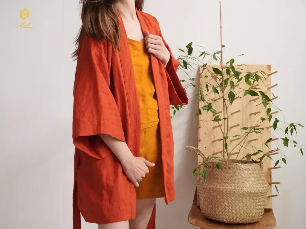Solid Color Linen Bathrobes