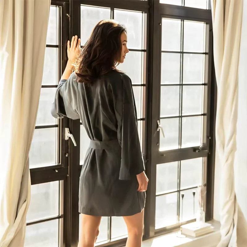 Bamboo Satin Bathrobe