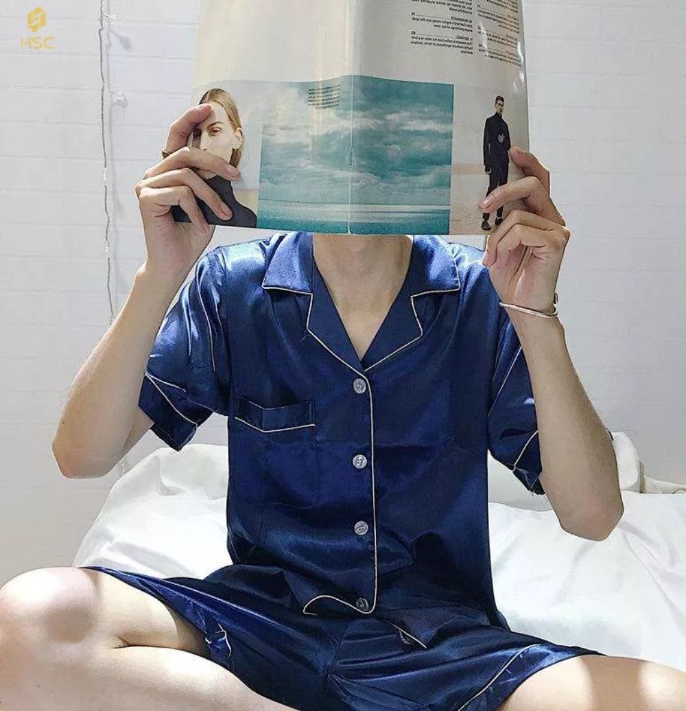 Bamboo Fiber Pajamas Embroidery Available Sizes and Colors Customizable