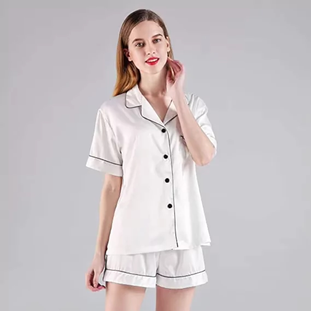 Lyocell Bamboo Fabric Women Pajamas Nightwear