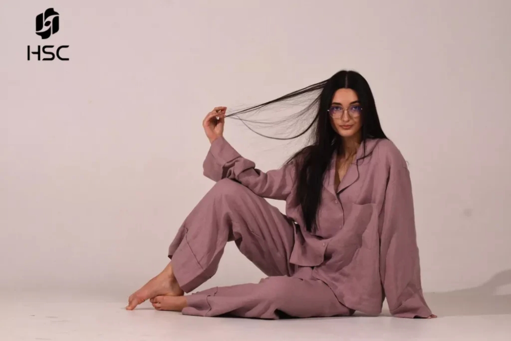 Multi-size Color Handmade Linen Loungewear Pajama Sets
