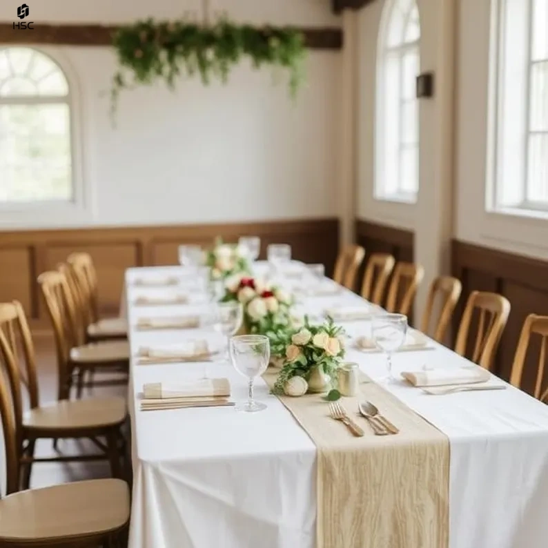Linen Wedding Tablecloth Custom Size Design Available