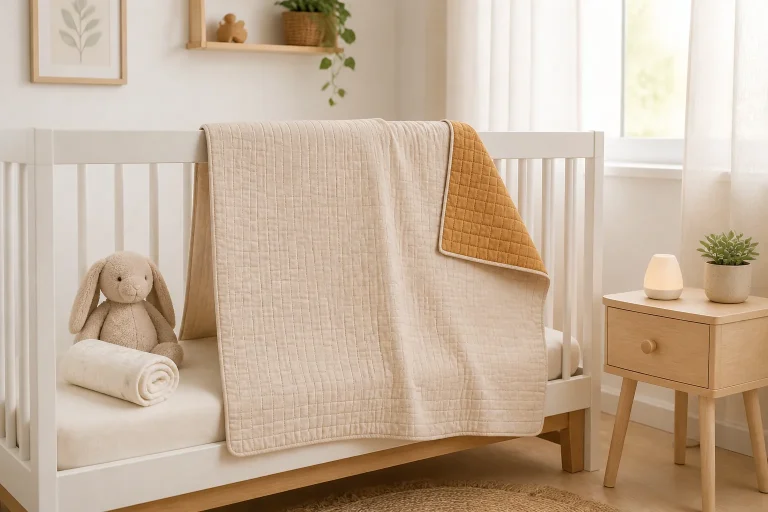 Couverture bébé en lin pour la chambre de bébé Hero