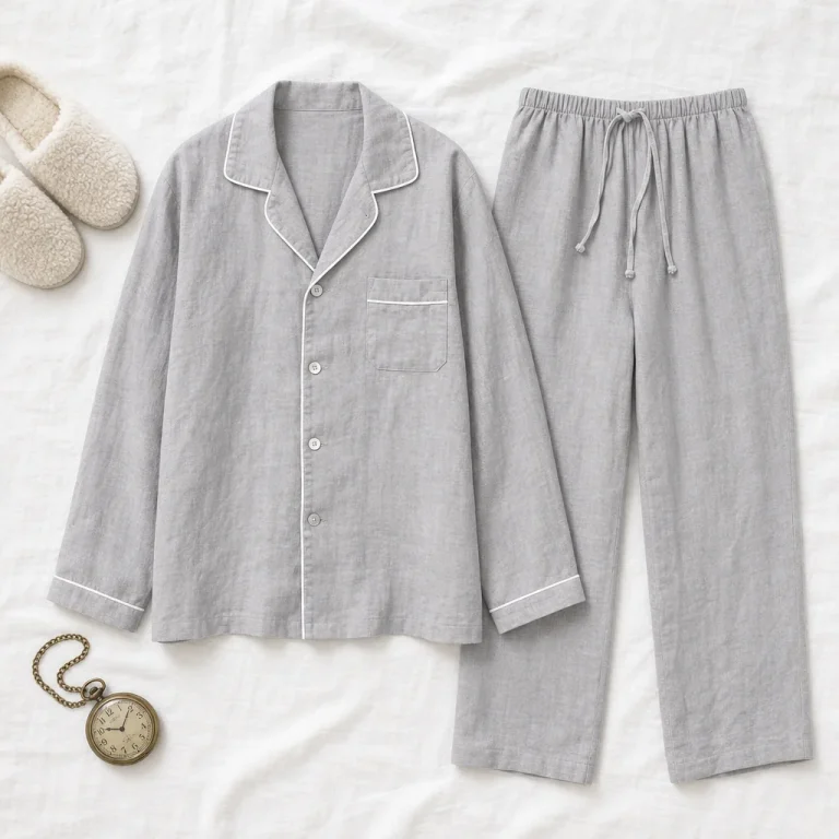 Washed Linen Pajamas Overhead Flatlay